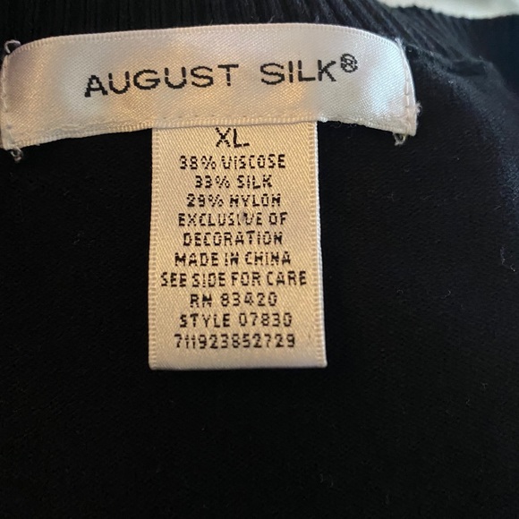 August Silk 3/4 sleeve Embroidered Sweater - Picture 3 of 4